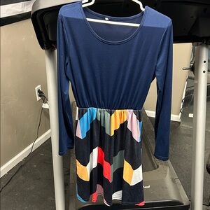 Colorful Long Sleeve Dress